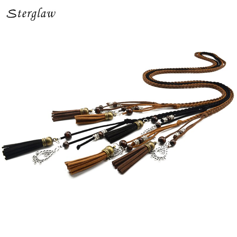 170cm vintage braided