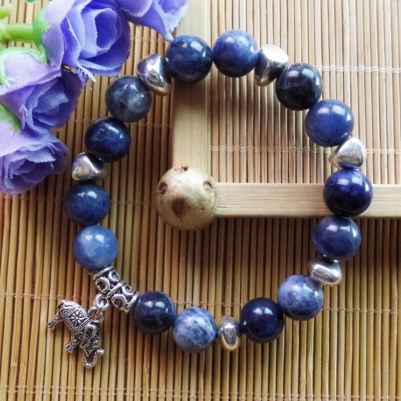 1Strand 10mm Sodalite&Copper