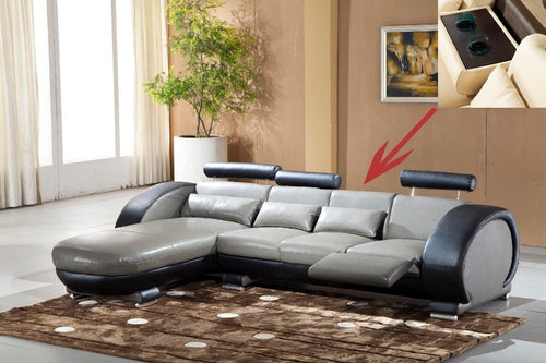 Recliner leather sofa