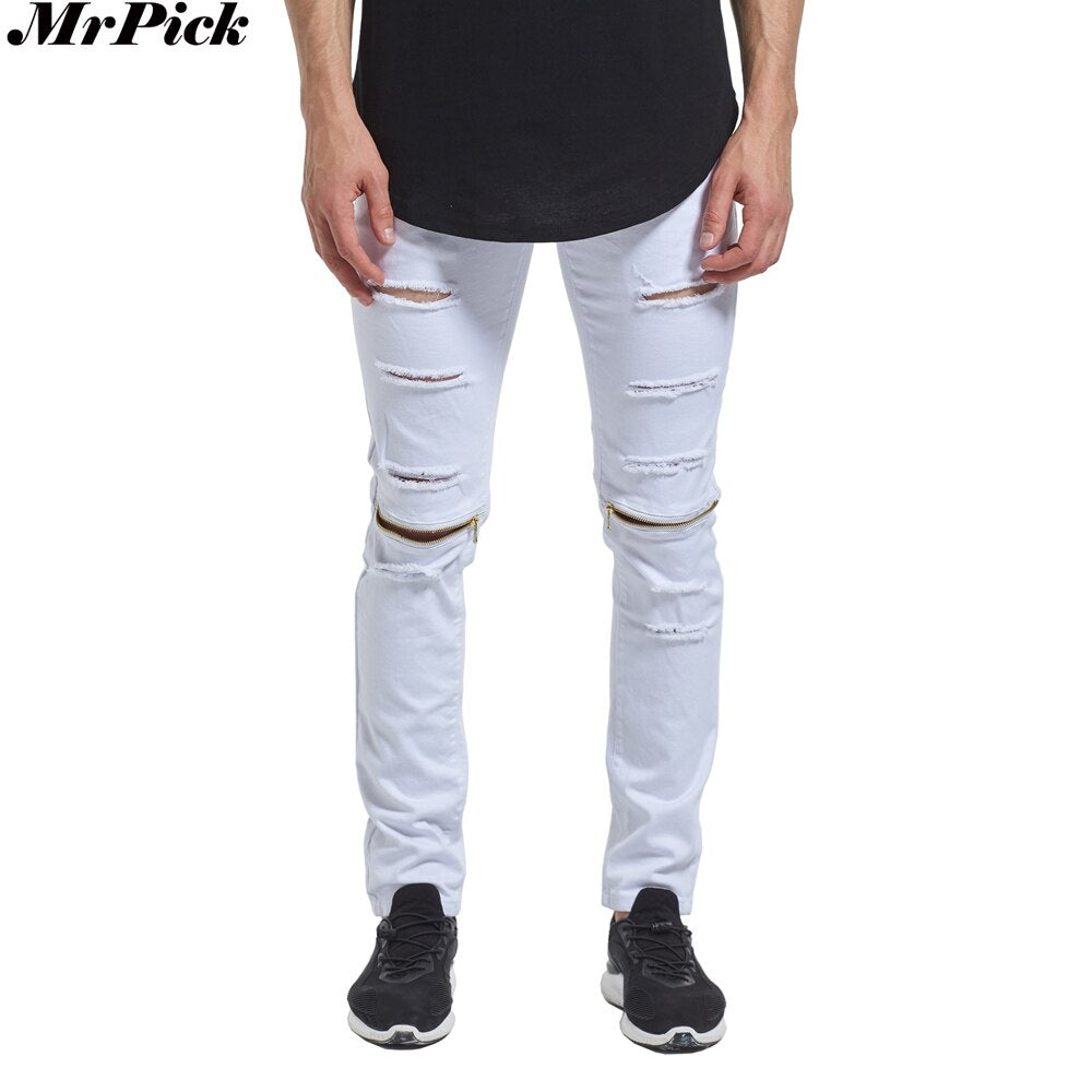 Men Knee Zipper