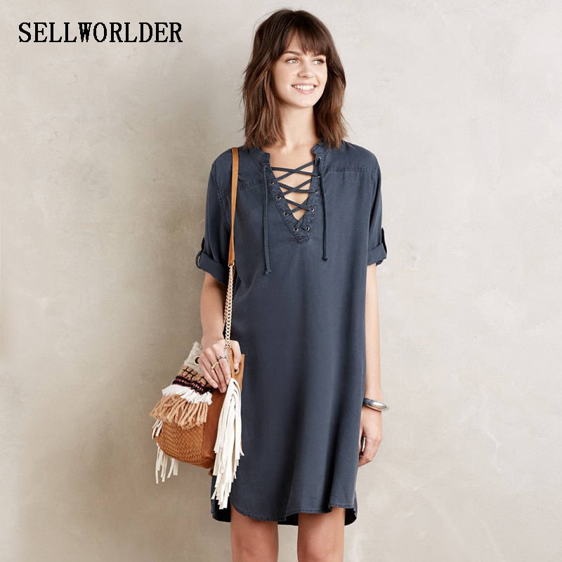 SELLWORLDER Denim Dress