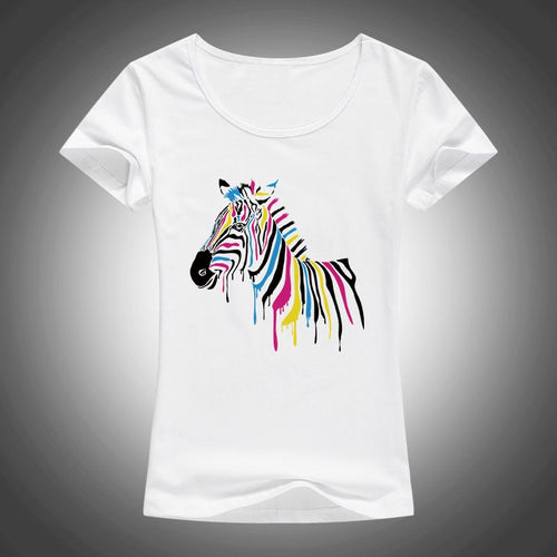 Watercolor Rainbow Zebra