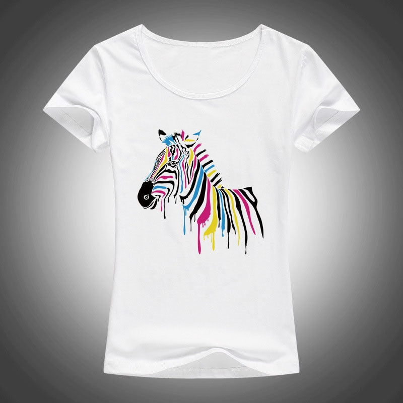 Watercolor Rainbow Zebra