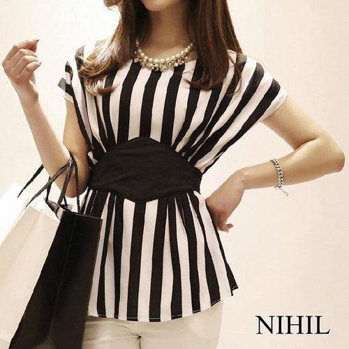 Sleeveless Striped Print