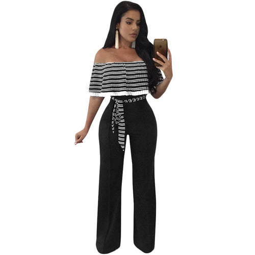Elegant Striped Ruffles