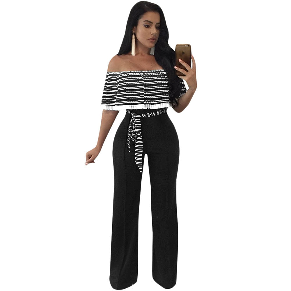 Elegant Striped Ruffles