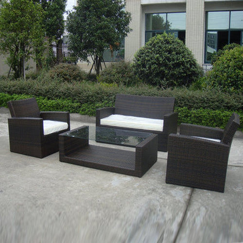 4-pcs cane sofa