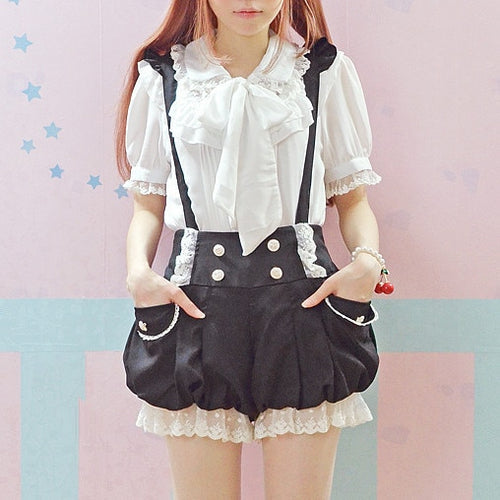 Black Kawaii Overalls