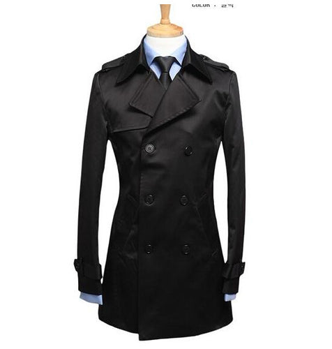 Black mens trench