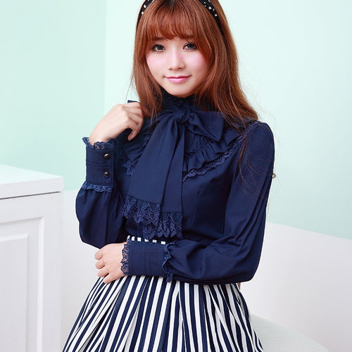 Blue/Black/White Lace Full
