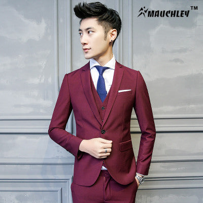 Burgundy Tuxedo Jacket