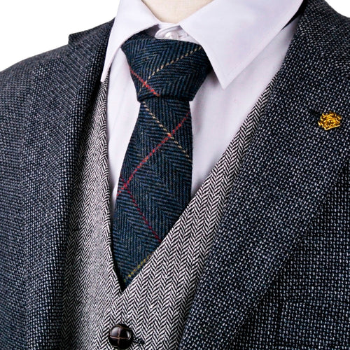 Checked Herringbone Tweed