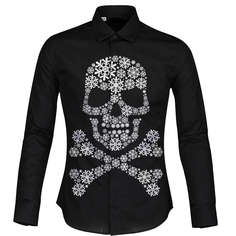 Cloudstyle Snowflake Skull