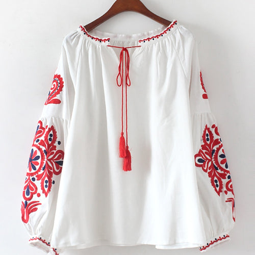 Embroidery Blouse Lantern
