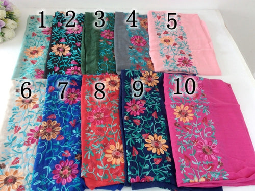 Embroidery Floral Shawl