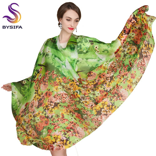 Emerald-Green Long Silk