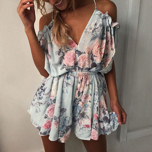 Floral V-Neck jumpsuit