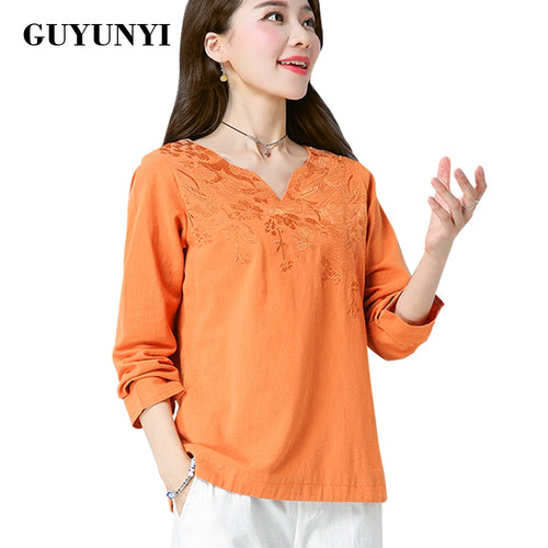 GUYUNYI Embroidery Blouse