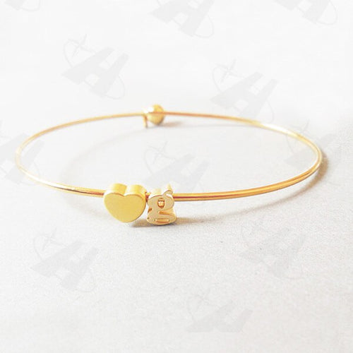 Gold Initial Love