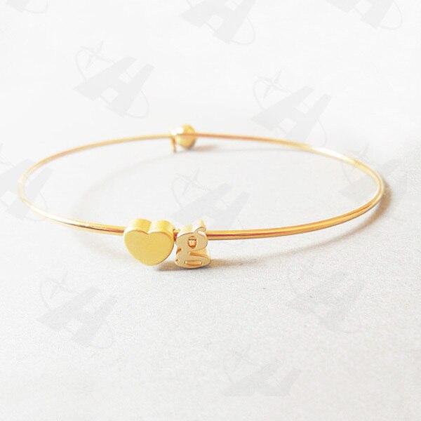Gold Initial Love