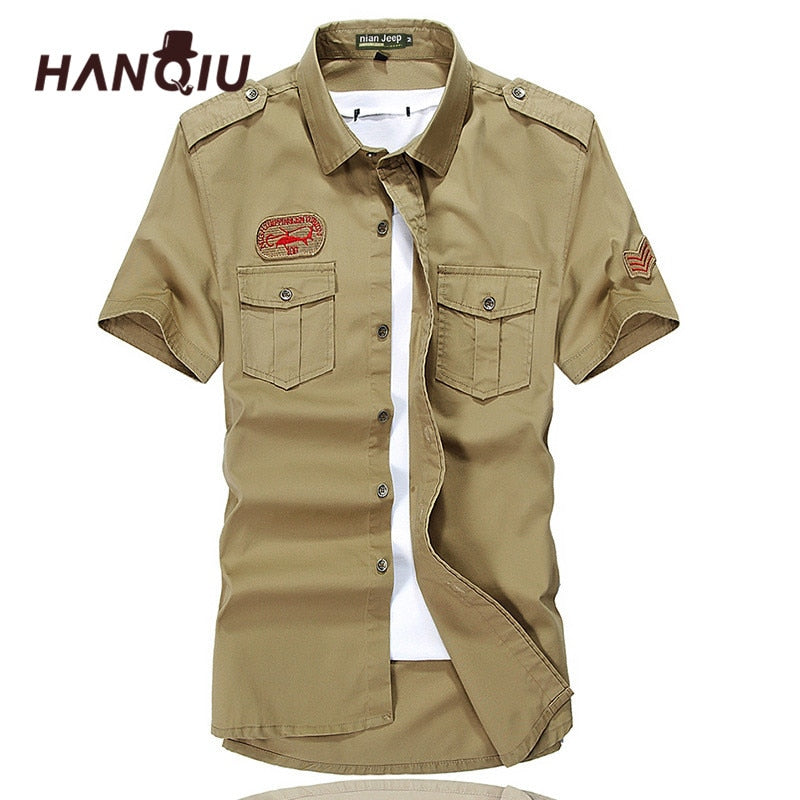 HANQIU Cargo Shirts
