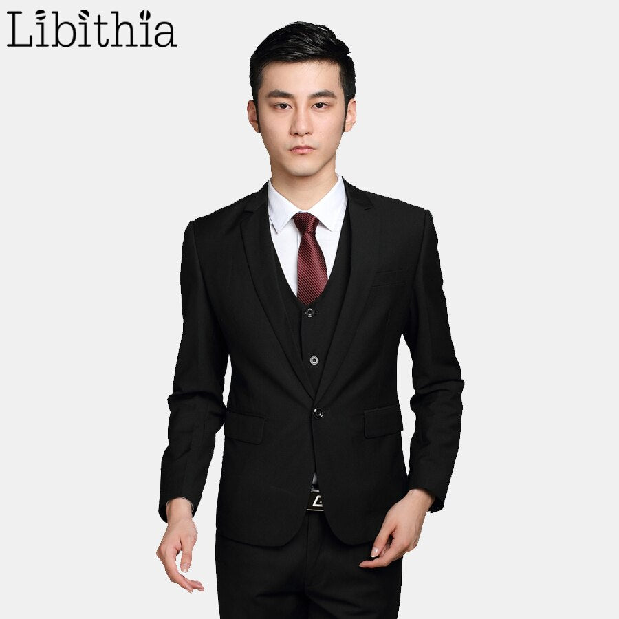 (Jacket+Pants+Tie) Men Business