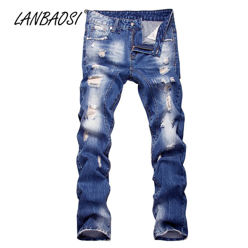 LANBAOSI Men's Ripped