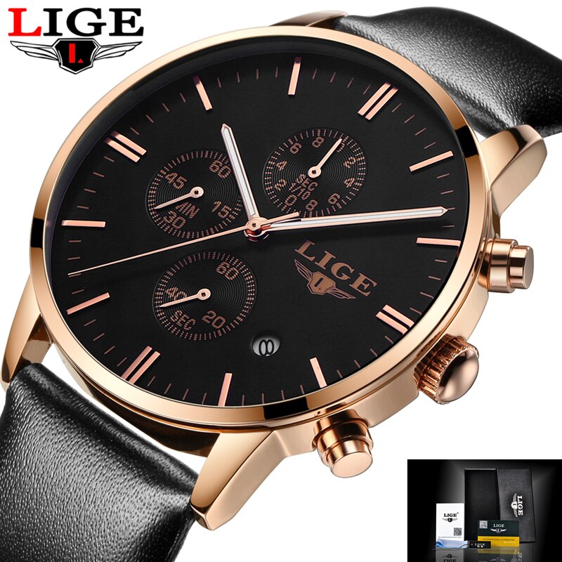 LIGE Mens Watches