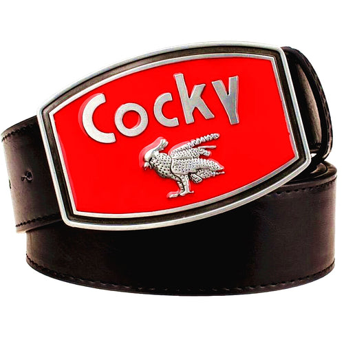 Men's leather belt