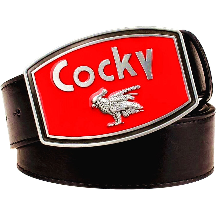 Men's leather belt