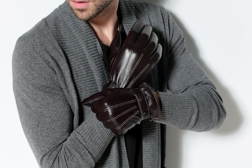 Mens leather gloves