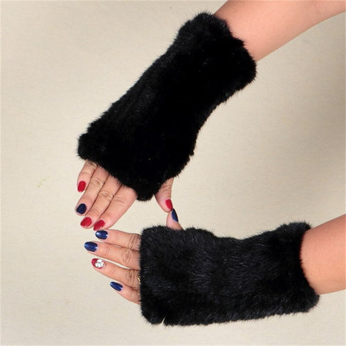 Mink fur knitted