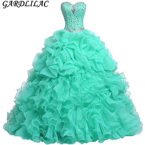 Organza beading ruffles