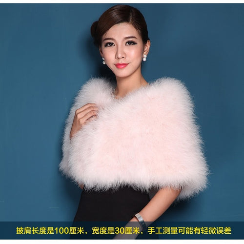 Ostrich feather cape