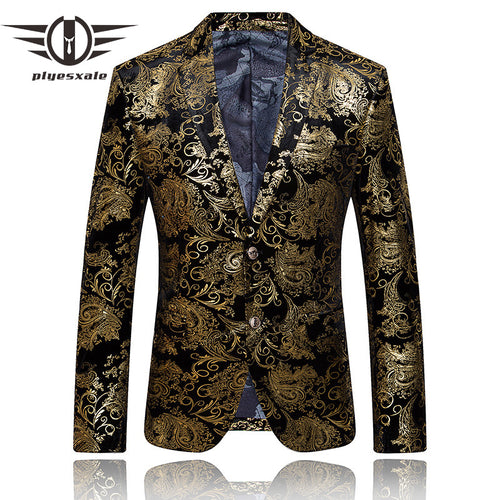 Plyesxale Gold Blazer