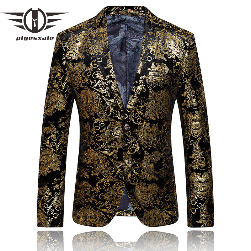 Plyesxale Gold Blazer