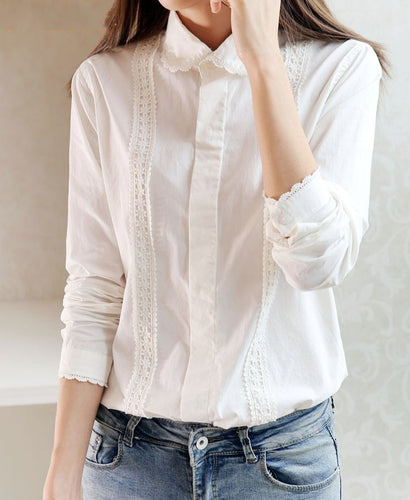 Preppy White Blouse