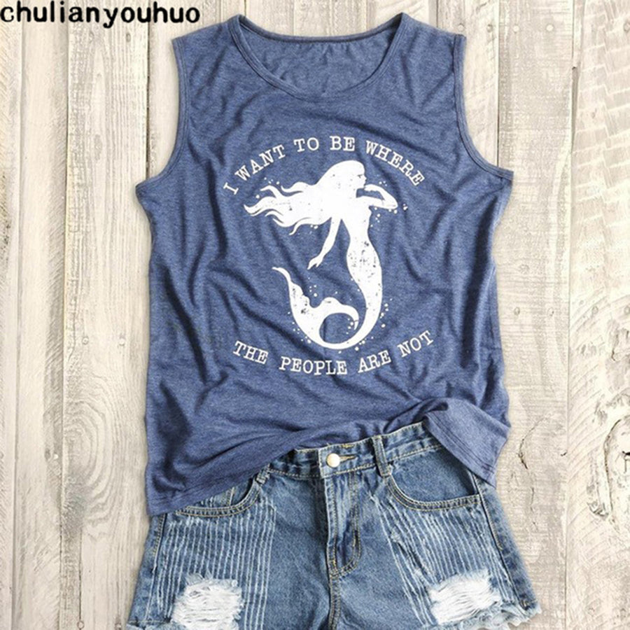 Print Mermaid shirt