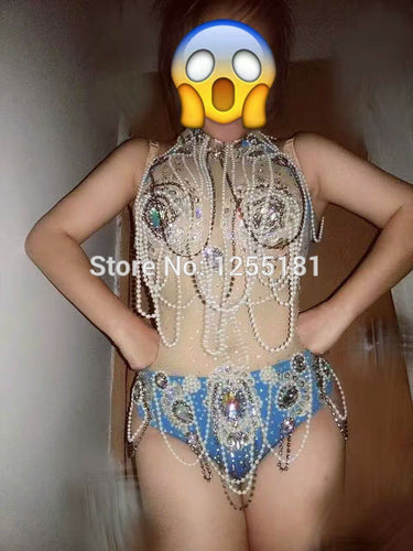 Rhinestone Chains Bikini