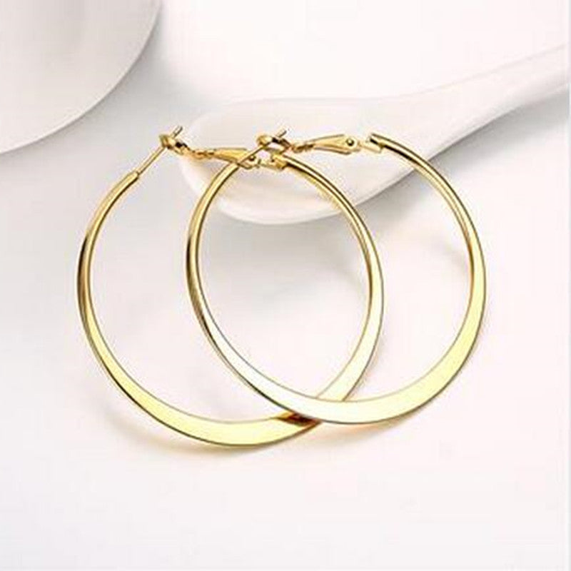 Rose Gold-Color Hoop