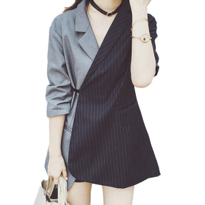 Runway striped blazer