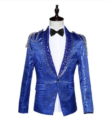 Sequins blazer men