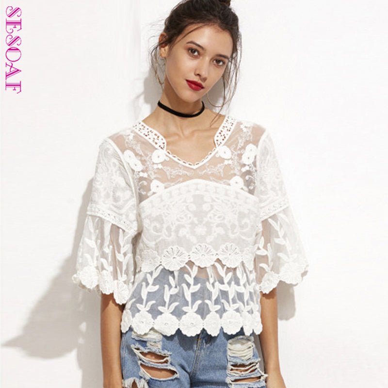 Sexy Embroidered Flower