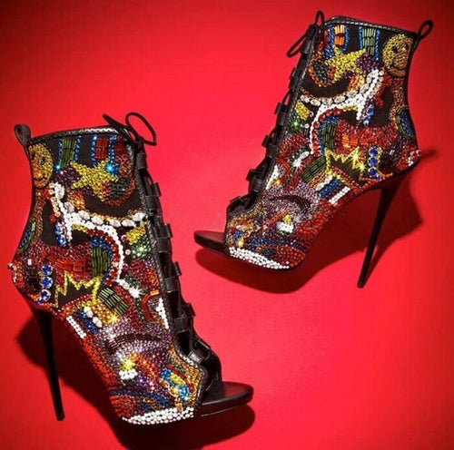 Sexy Lace-up Booties