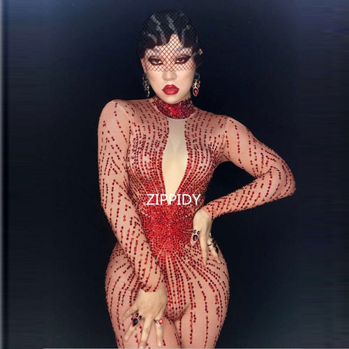 Shining Red Rhinestones