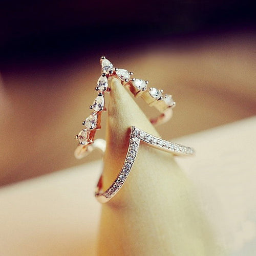 Shinning rhinestone double