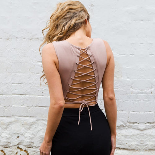 Sleeveless Backless Tie