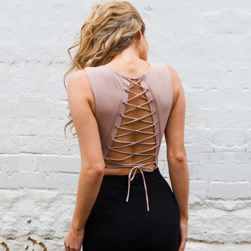 Sleeveless Backless Tie