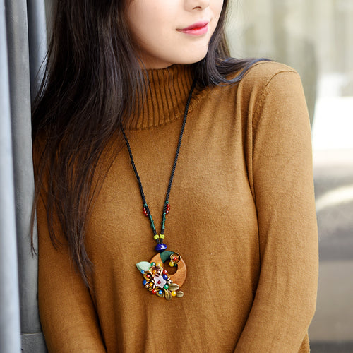 Sweater necklace for