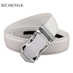 White Leather Belt